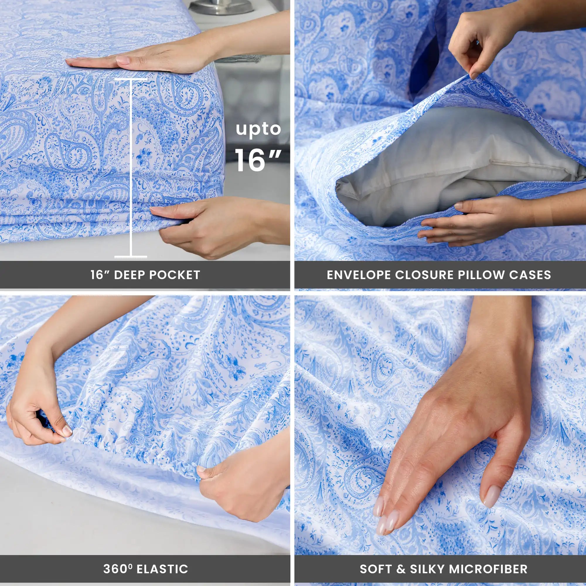 Luxury 4-Piece Bed Sheet Set for Comfortable Sleep