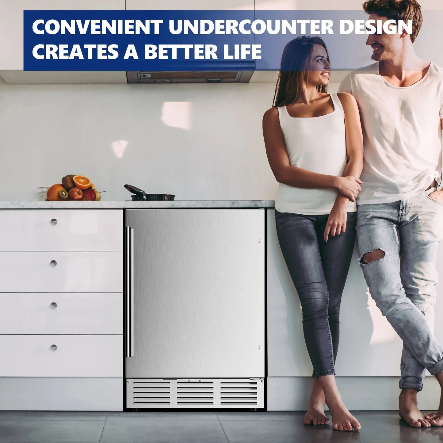 Stainless Steel Beverage Refrigerator,