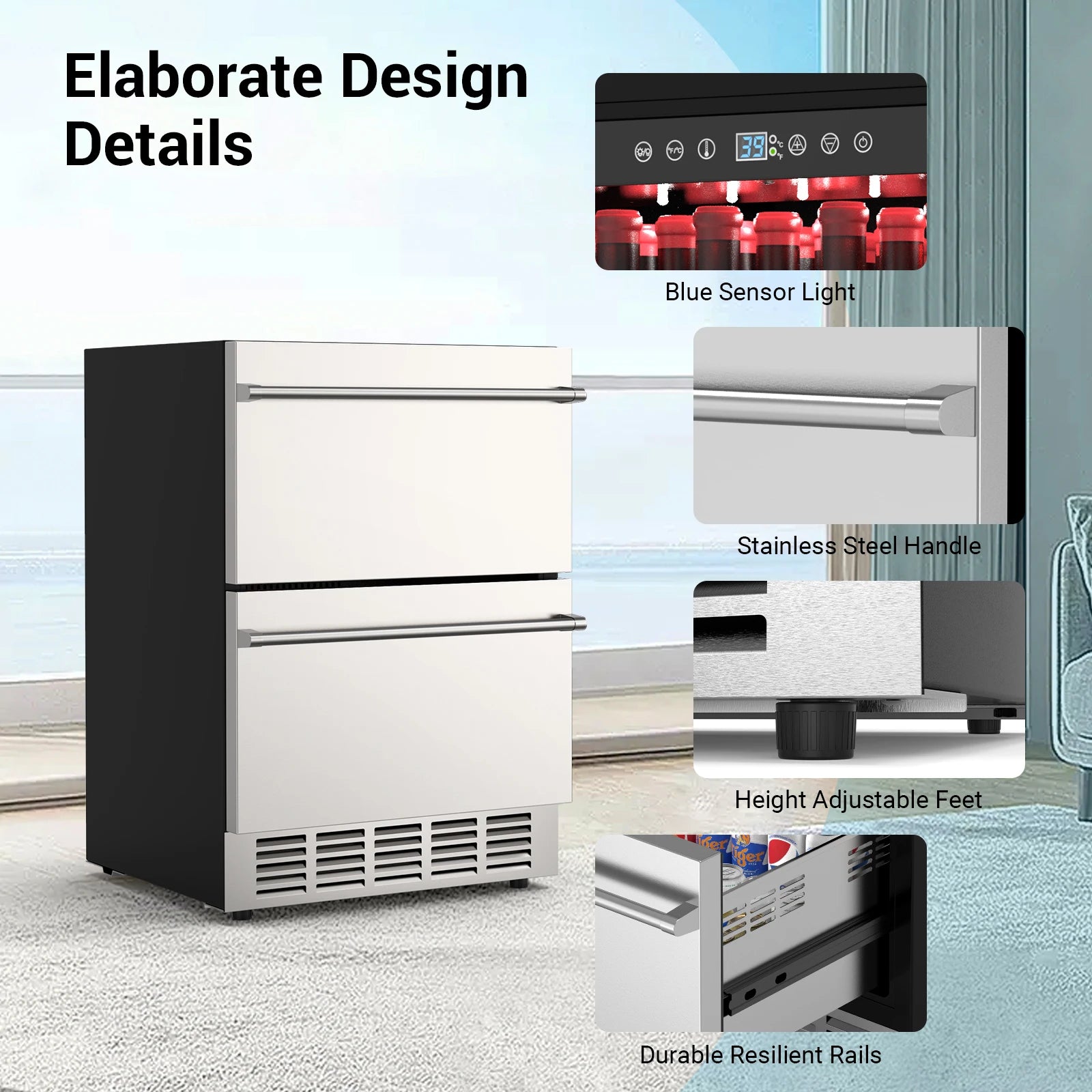 Under Counter Beverage Refrigerator