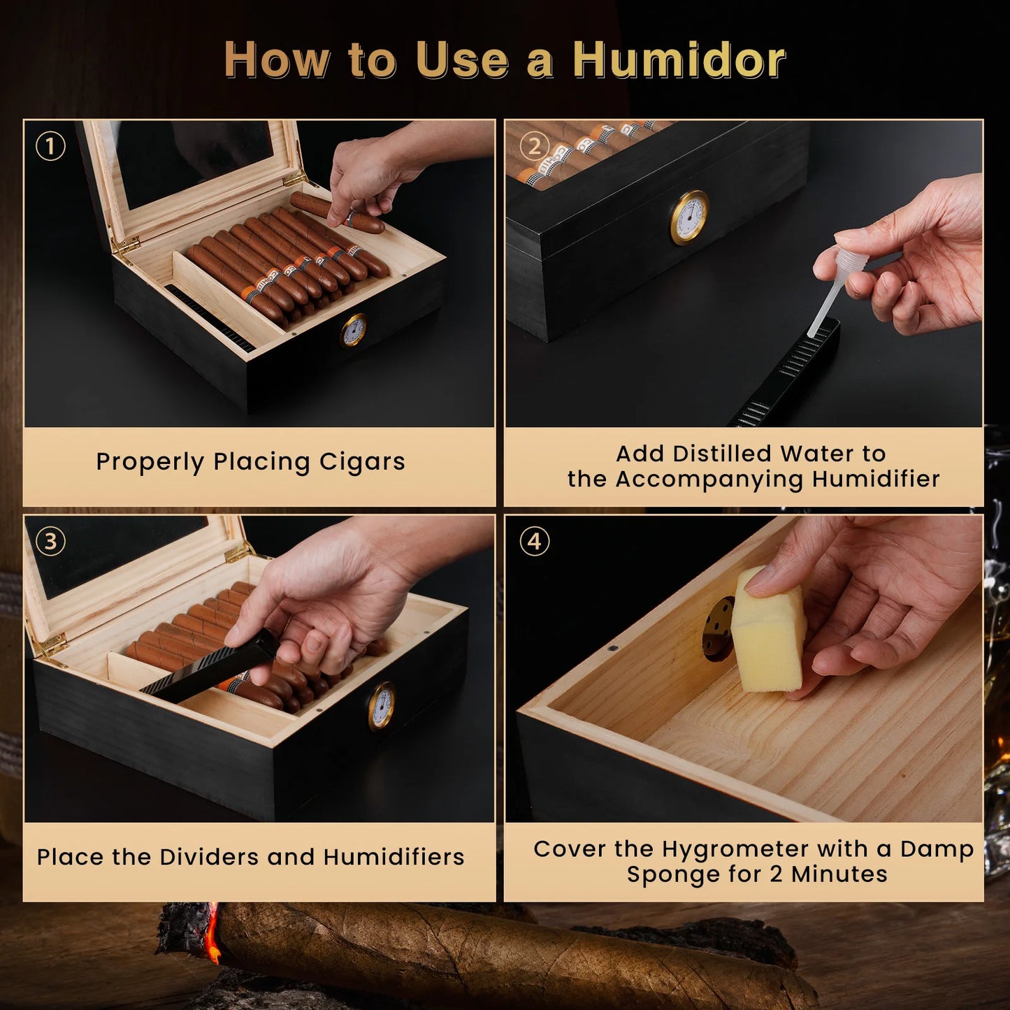 Handmade Wooden Cigar Humidor