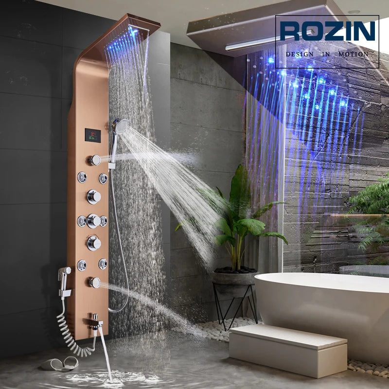 LED Intelligent Bathroom Shower
