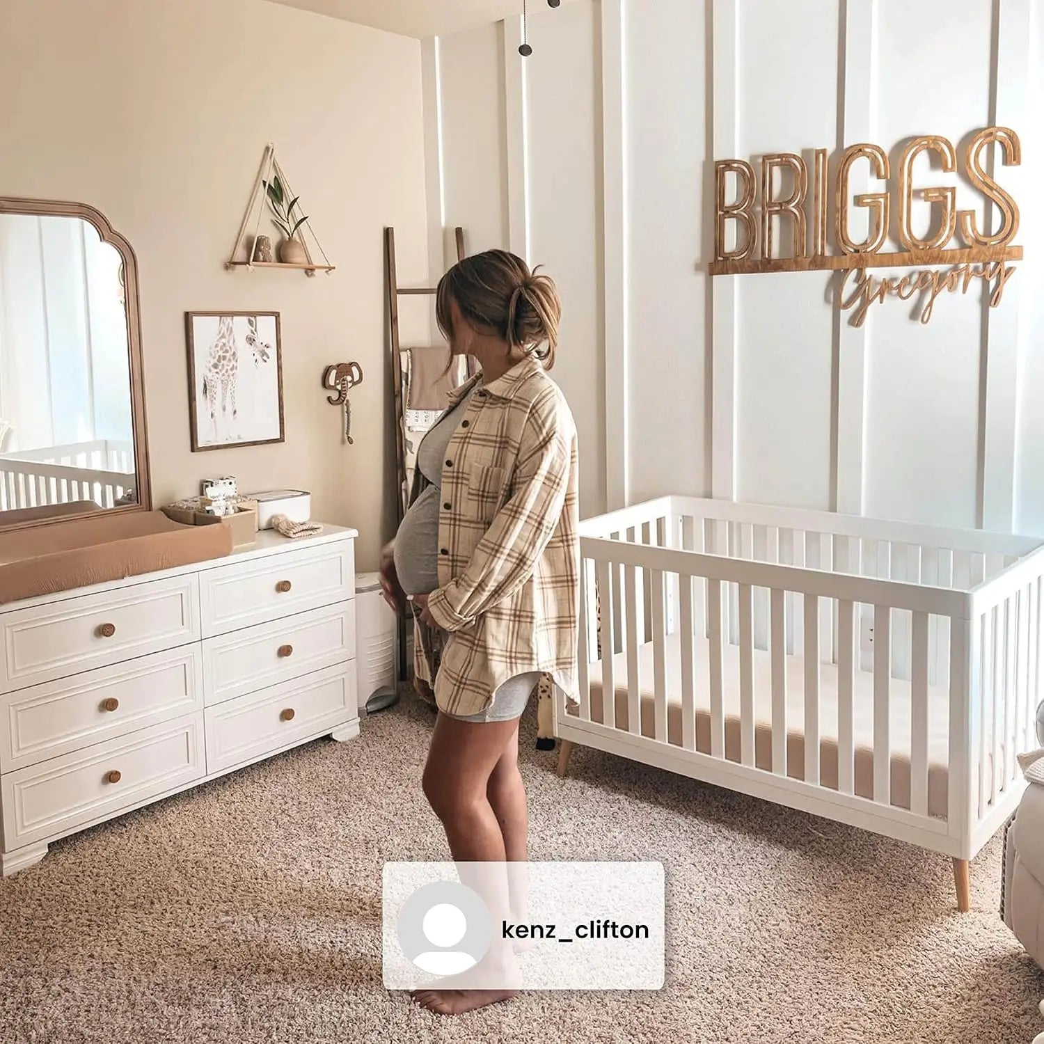Convertible Baby Crib 4-in-1 for Nursery and Growing Babies