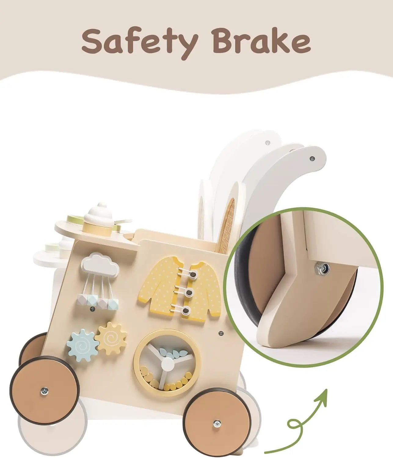 Wooden Baby Walker Stroller