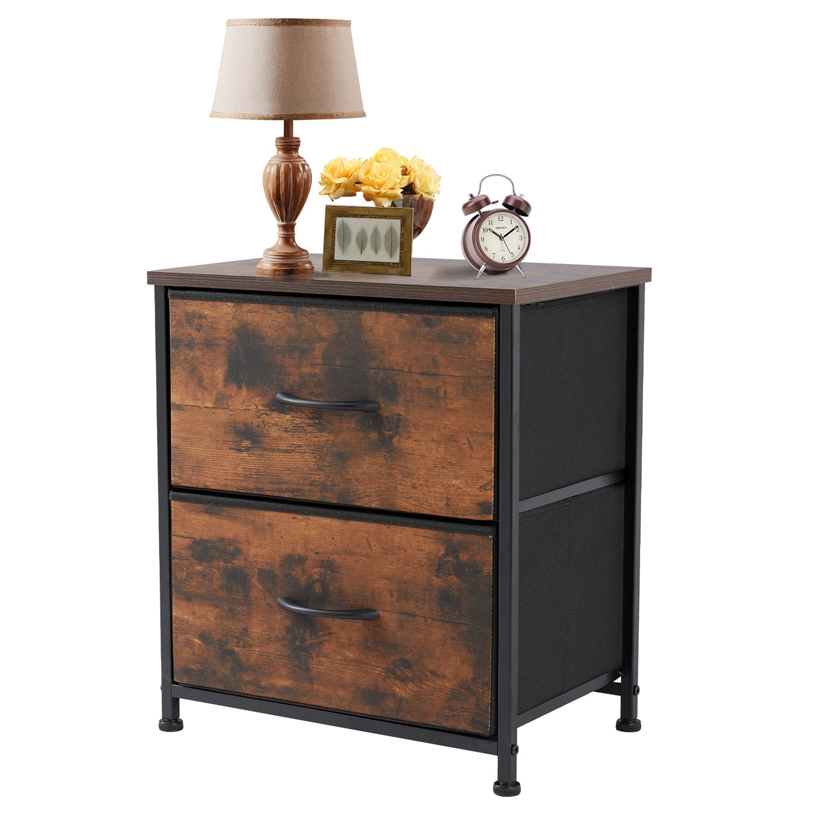 Elegant Nightstand Bedside Table for Bedroom Storage & Style