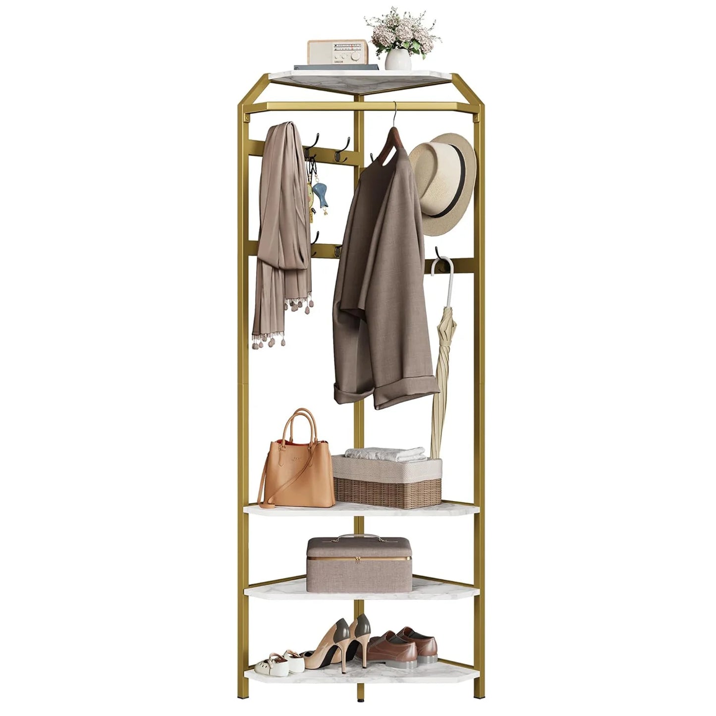 Corner Coat Rack