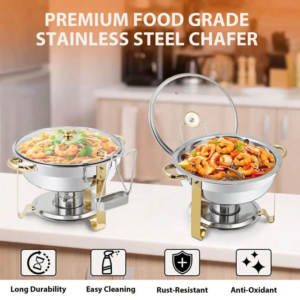 Stainless Steel Chafing Dishes - 2 Pack