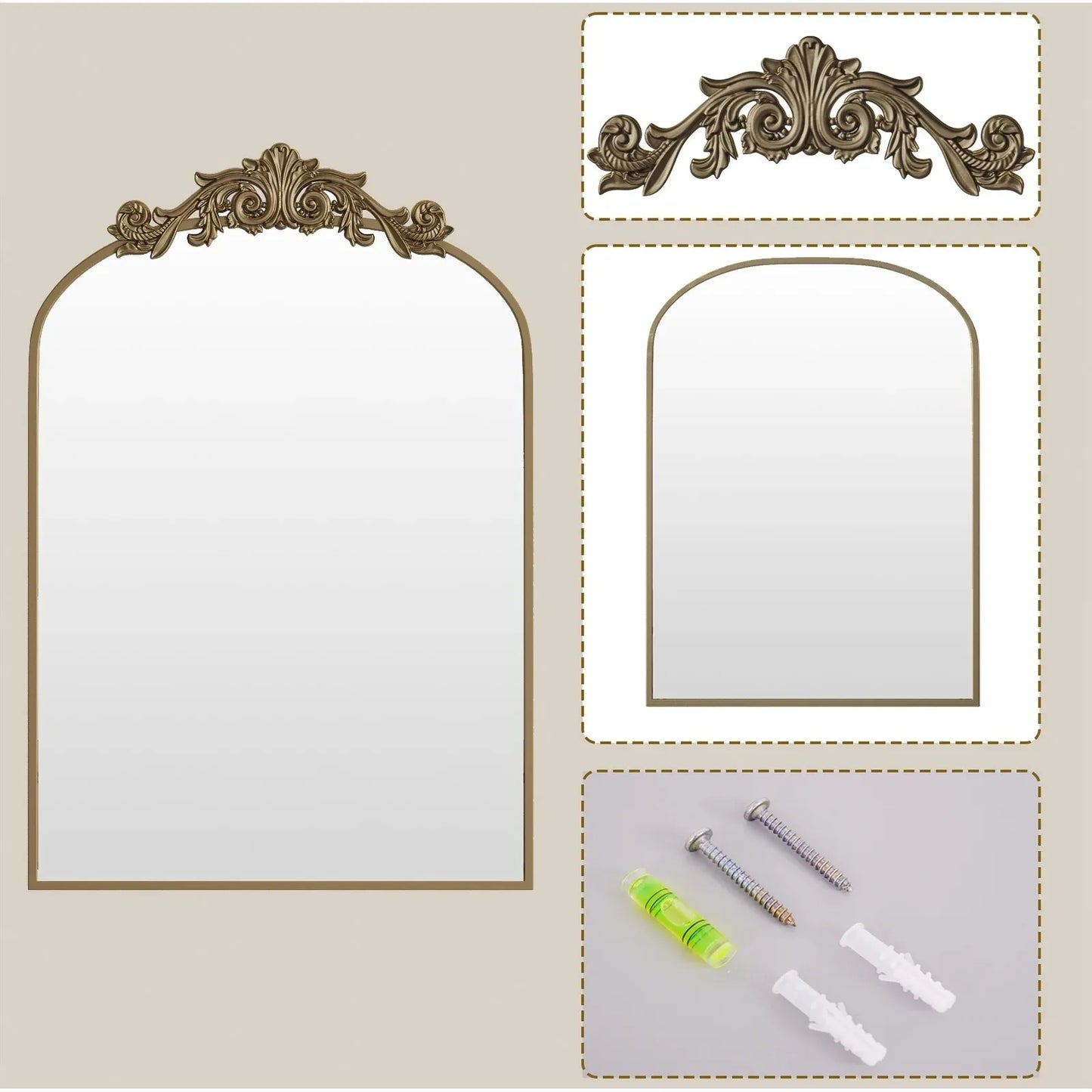26"x38" Arched Vanity Wall Mirror