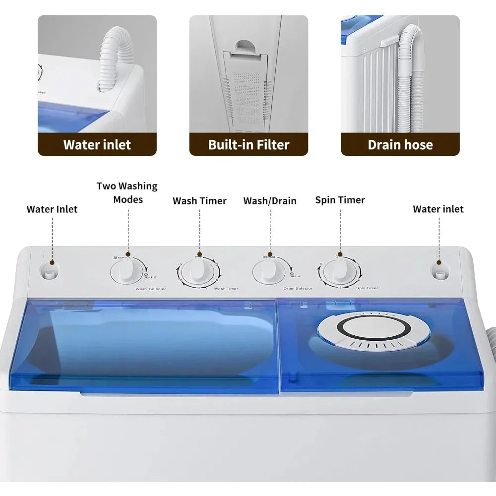 Washing Machine Dryer Combo/40LBS Capacity