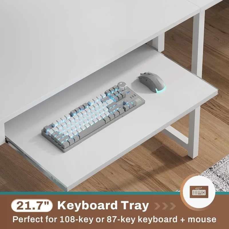 White L Shaped Desk