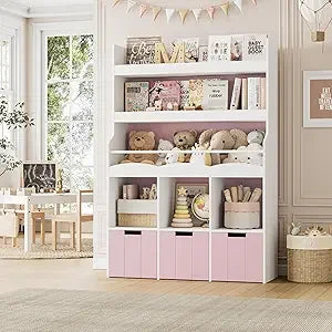 Kids Bookshelf Storage Organizer