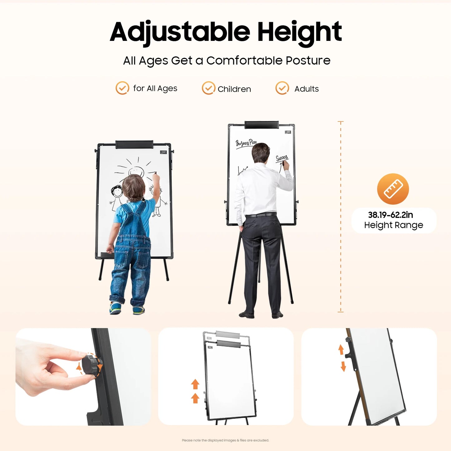 Magnetic Whiteboard Easel 36 x 24 Inches