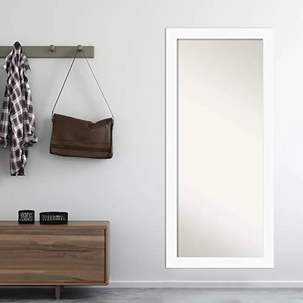 65.5 x 29.5 in. White Full Length Mirror