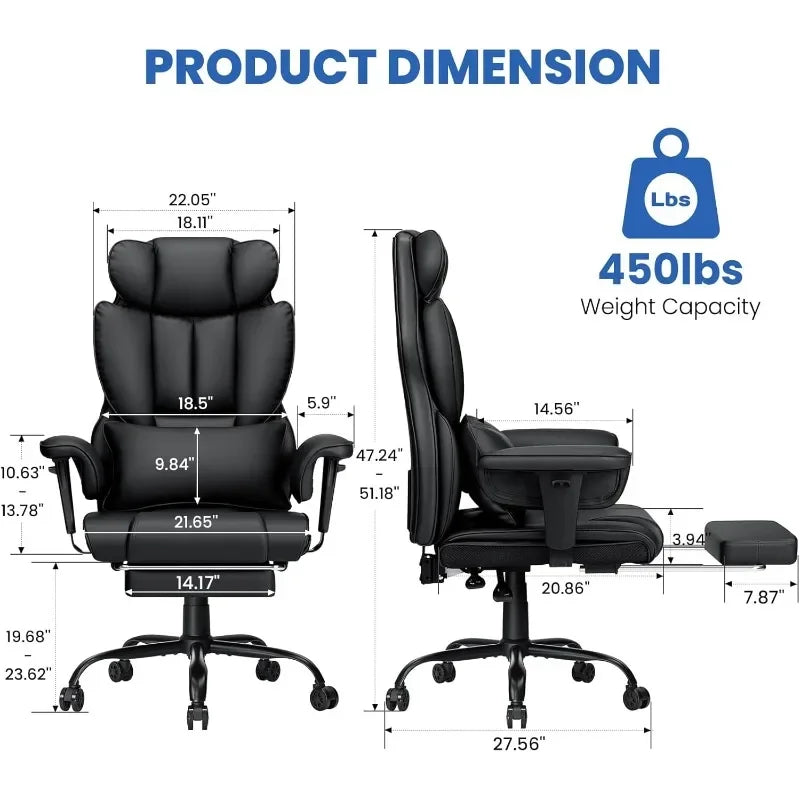 Office Chair with Reclining Back