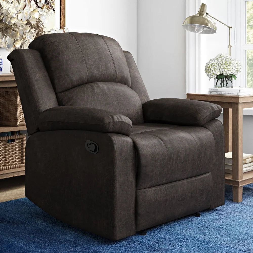 Recliner Faux Suede Chair Comfortable & Stylish Seating