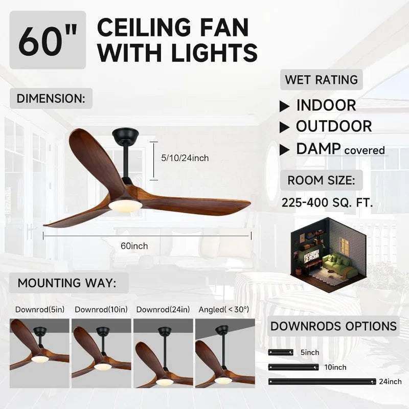 60-Inch Ceiling Fan/Light