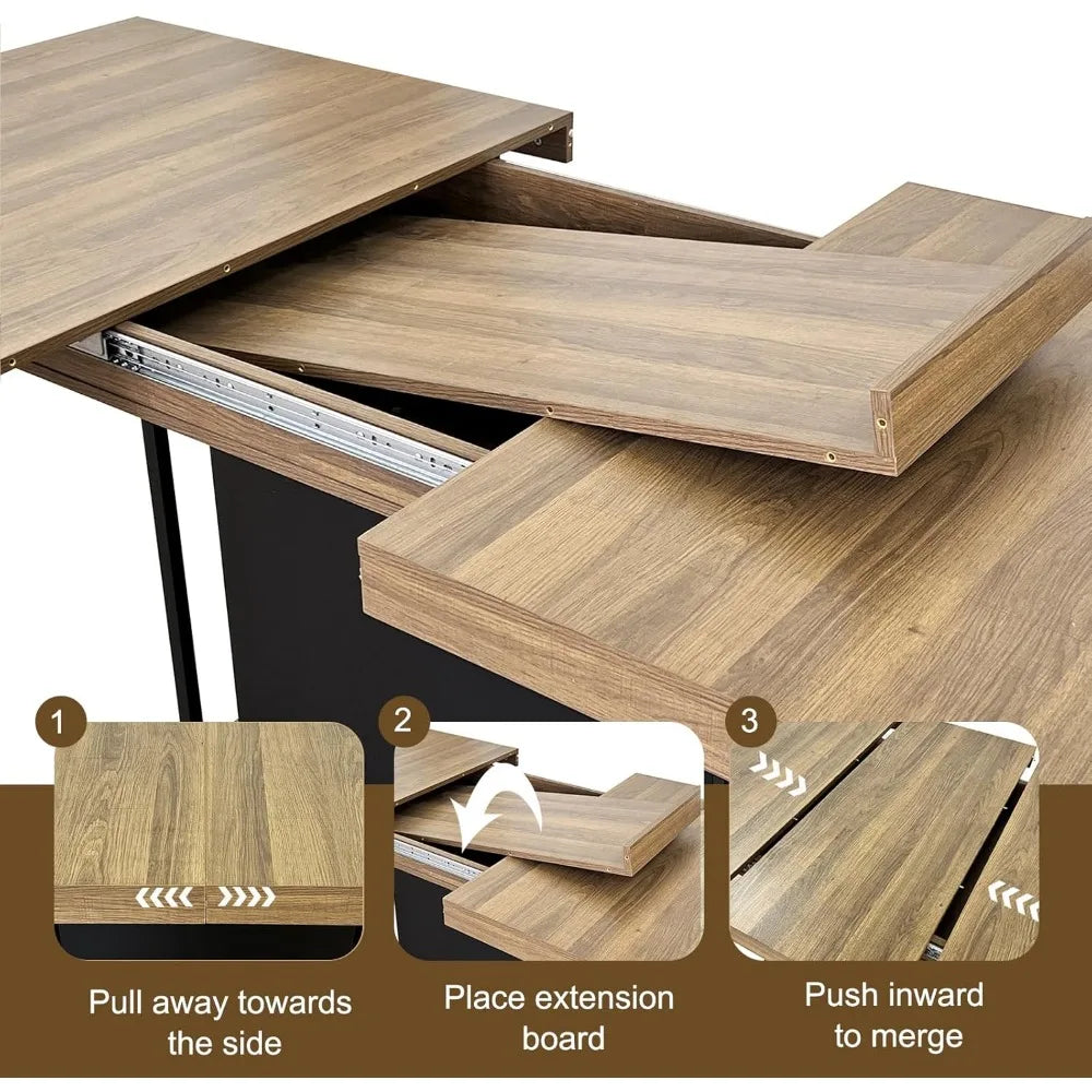 Extendable Dining Room Table 78.74 Inches