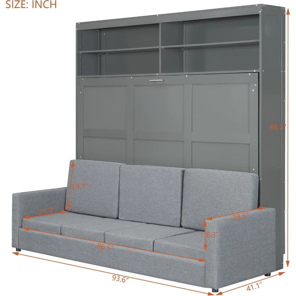 Queen Size Murphy Bed Cabinet