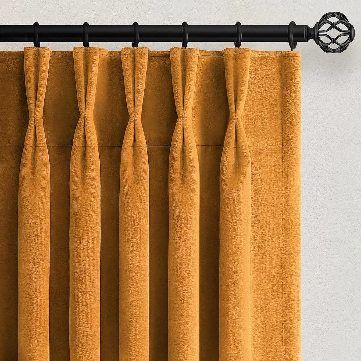Long Yellow Velvet Curtains