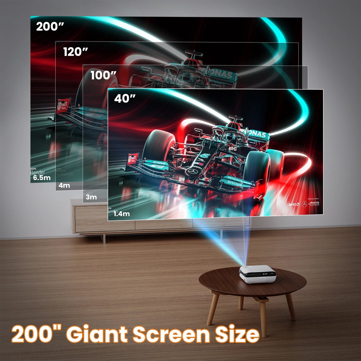 Bluetooth Projector 1080P