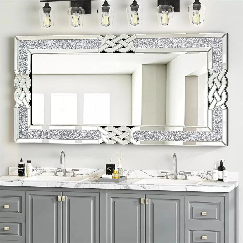 Crushed Diamond Rectangular Mirror