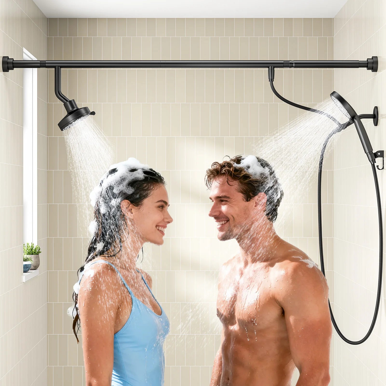 Dual Shower Head For Couples