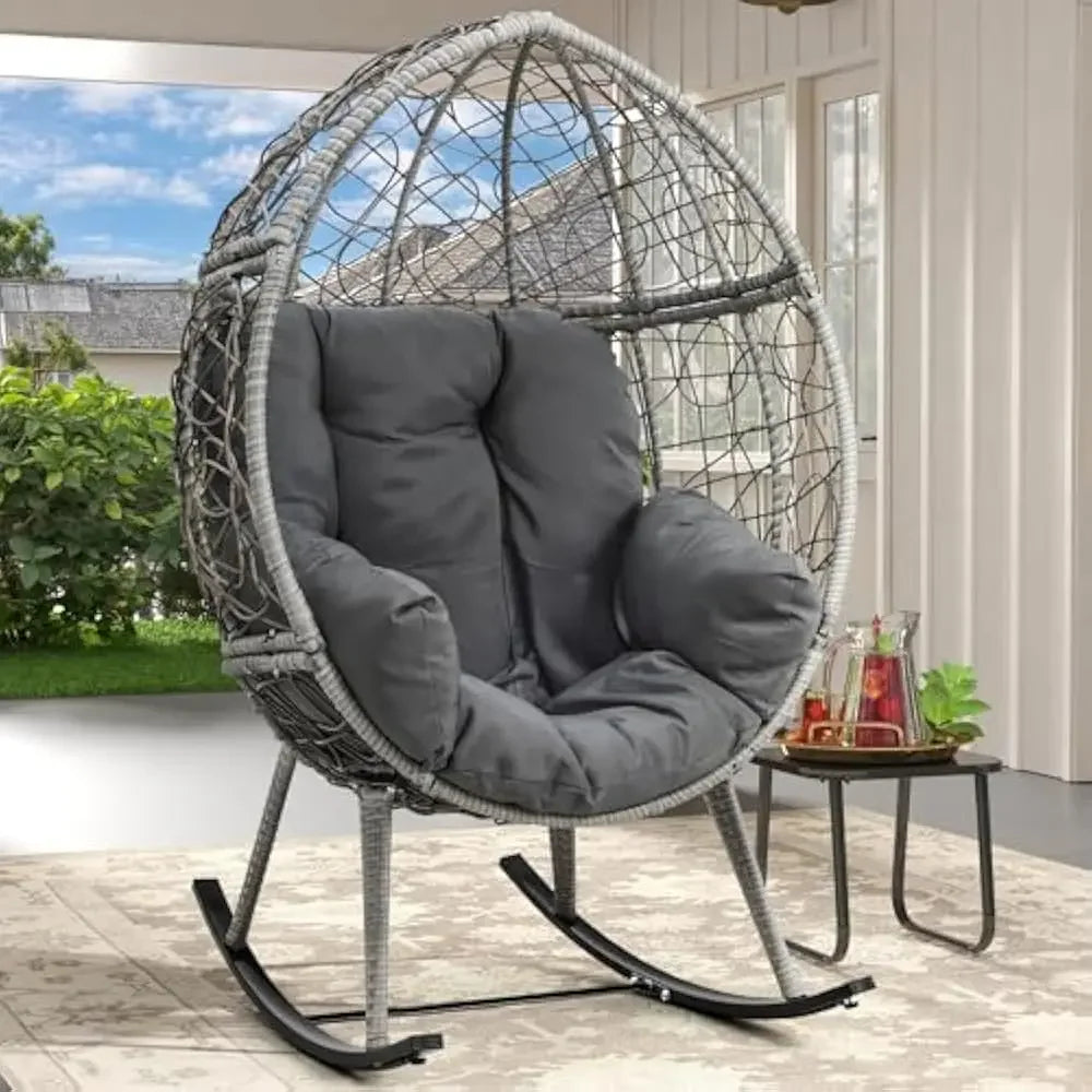 Wicker Rocking Egg Chair for home use