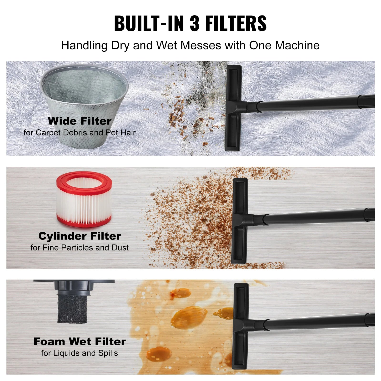 Wet Dry Shop Vacuum Powerful Cleaning Tool for Home