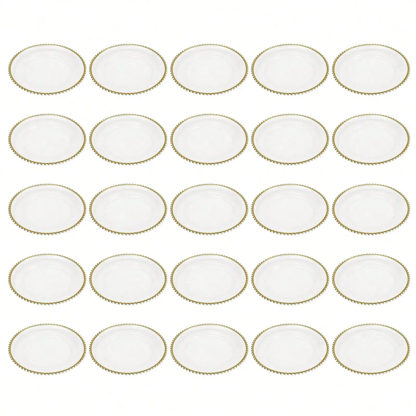 Clear Charger Plates 25 PCS