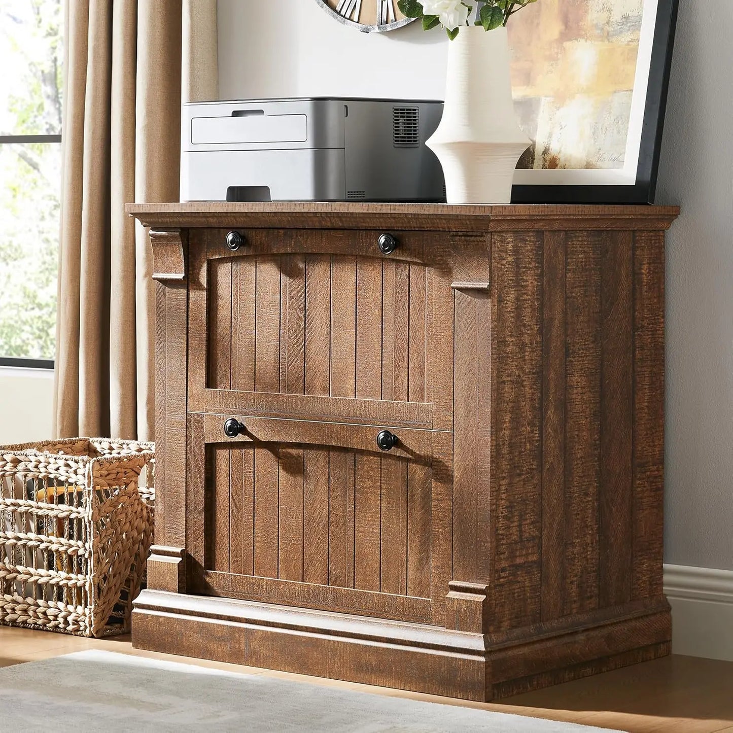 Farmhouse File Cabinet 2 Drawers