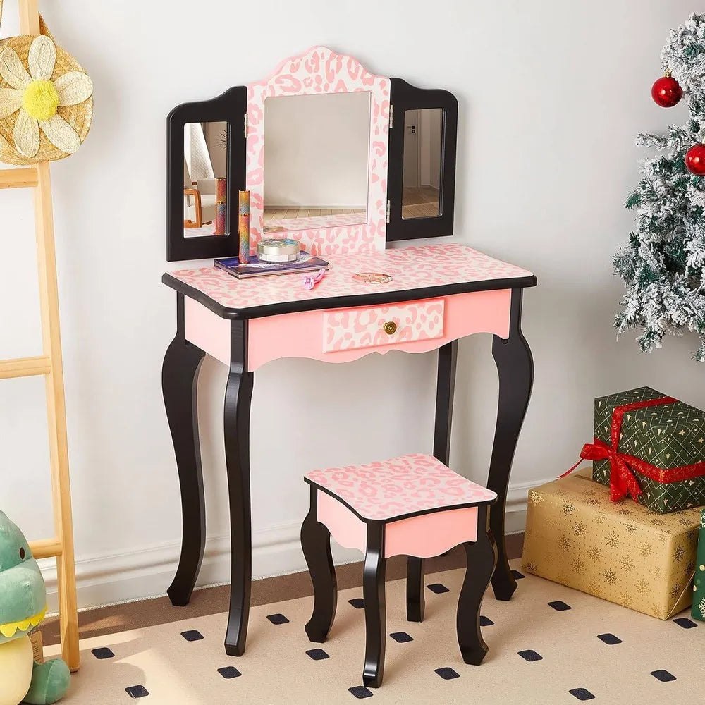 Kids Vanity Table and Stool