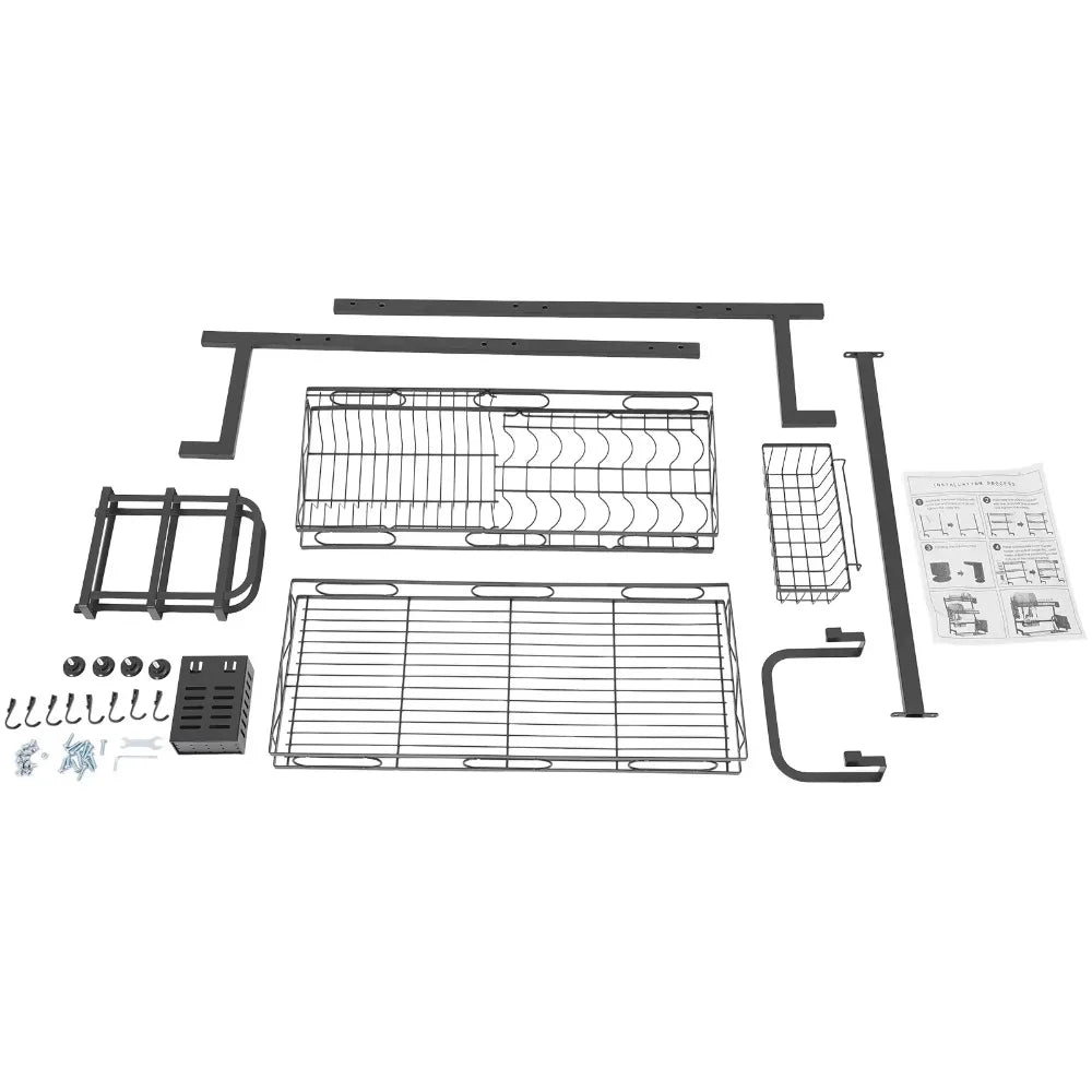 Over Sink Dish Drying Rack Space-Saving Kitchen Organizer