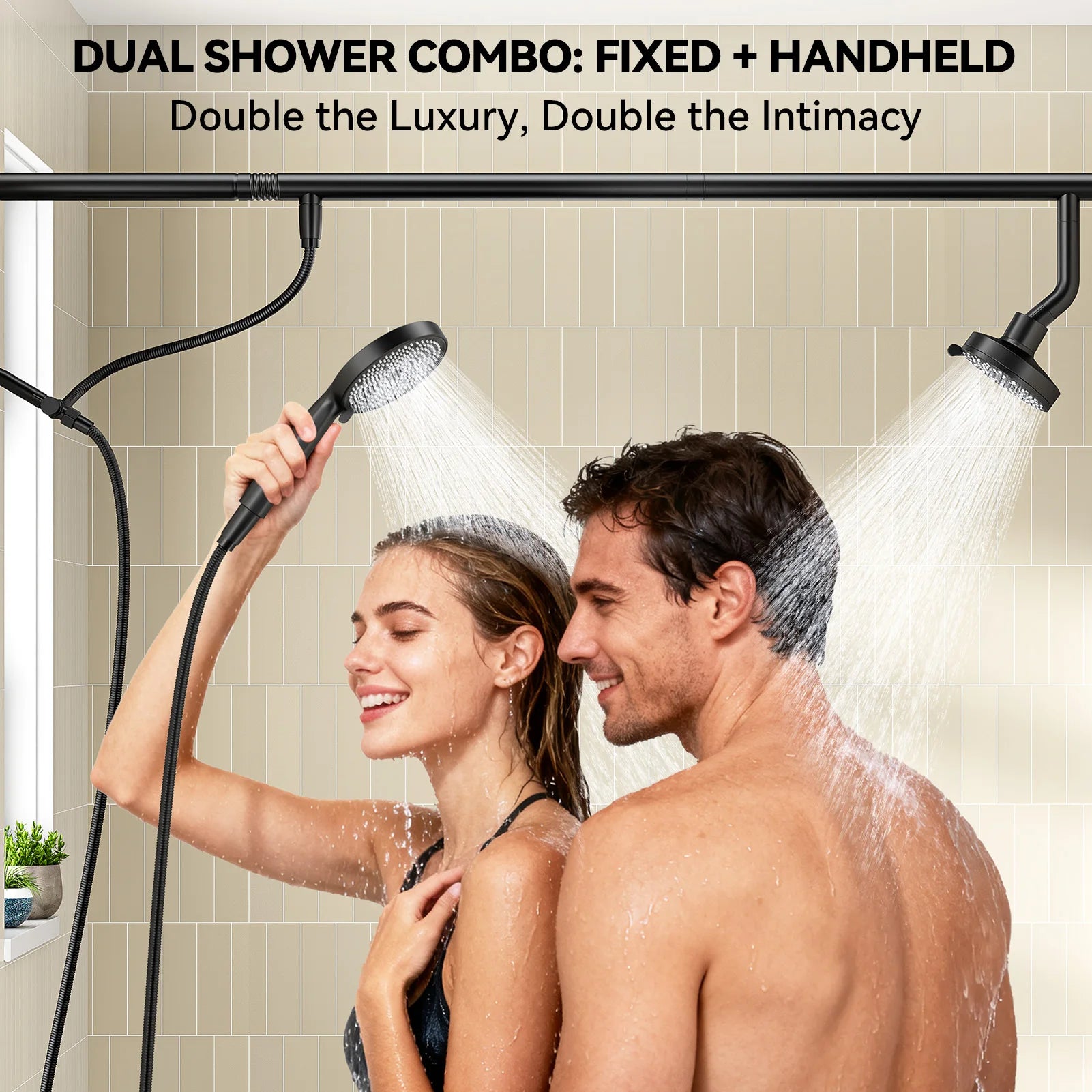 Dual Shower Head For Couples