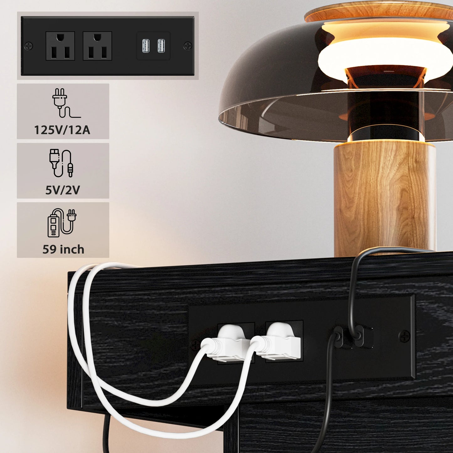 Nightstand with Charging Station