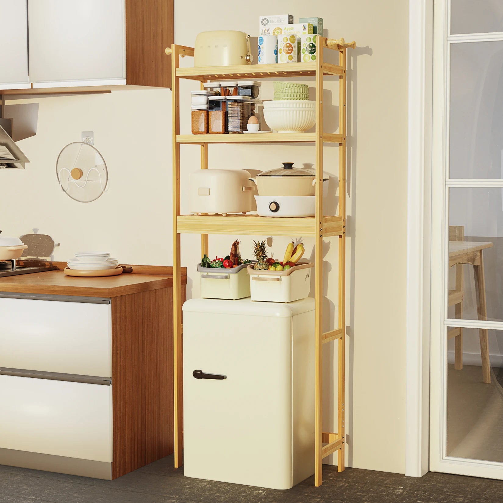 Bamboo Storage Shelf Organizer