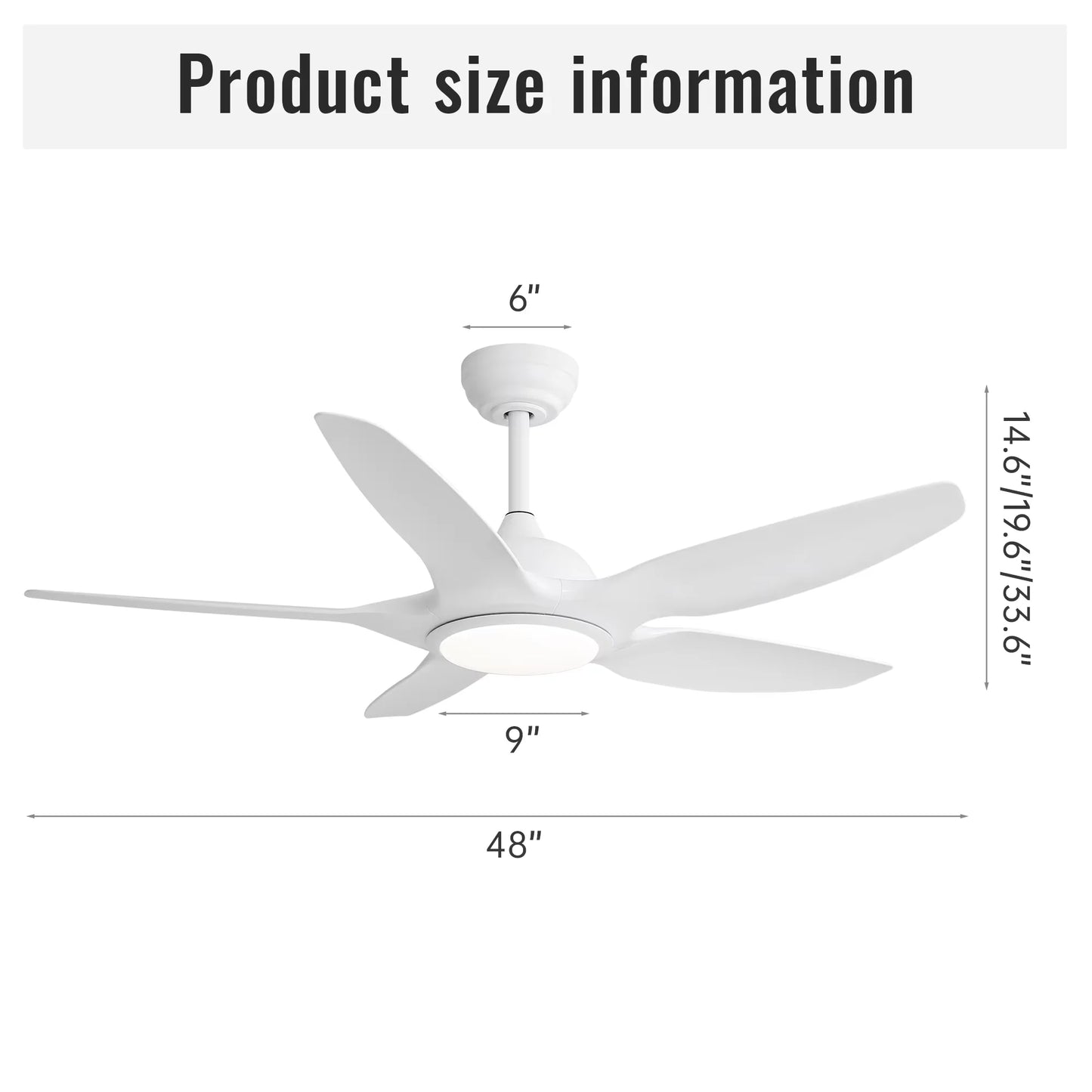 48-Inch Ceiling Fan/LED DC