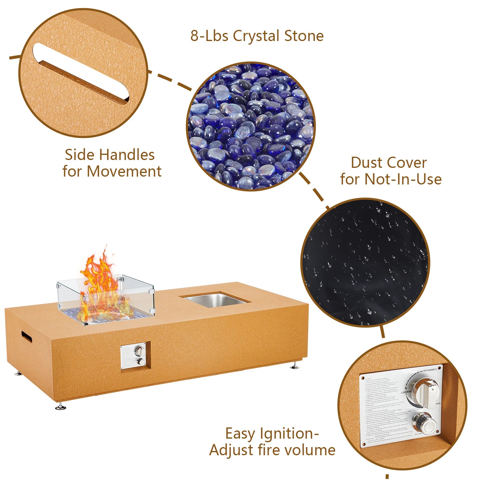 Modern Patio Fire Pit Table for Outdoor Relaxation & Style
