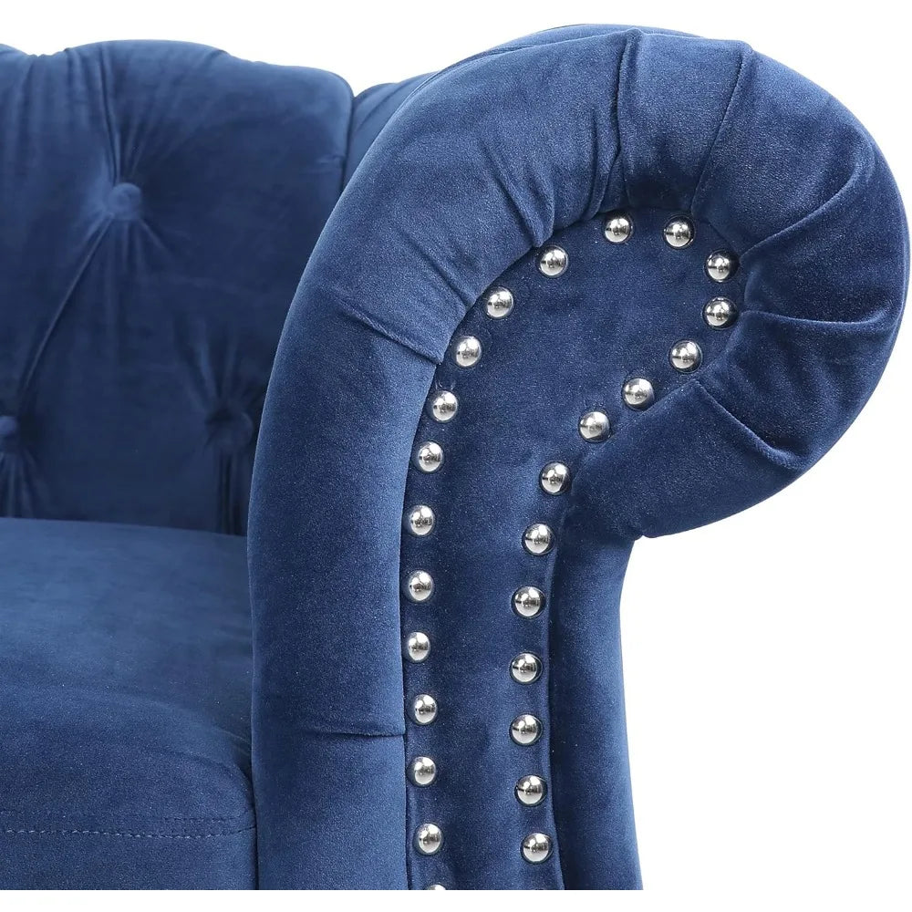 Luxury Velvet Chesterfield Sofa for Living Room