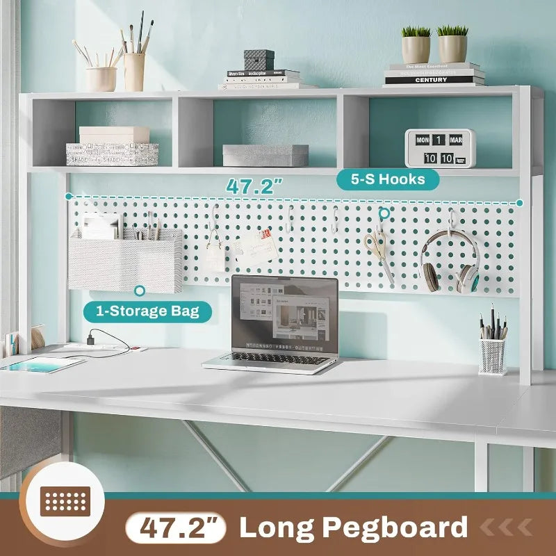 White L Shaped Desk