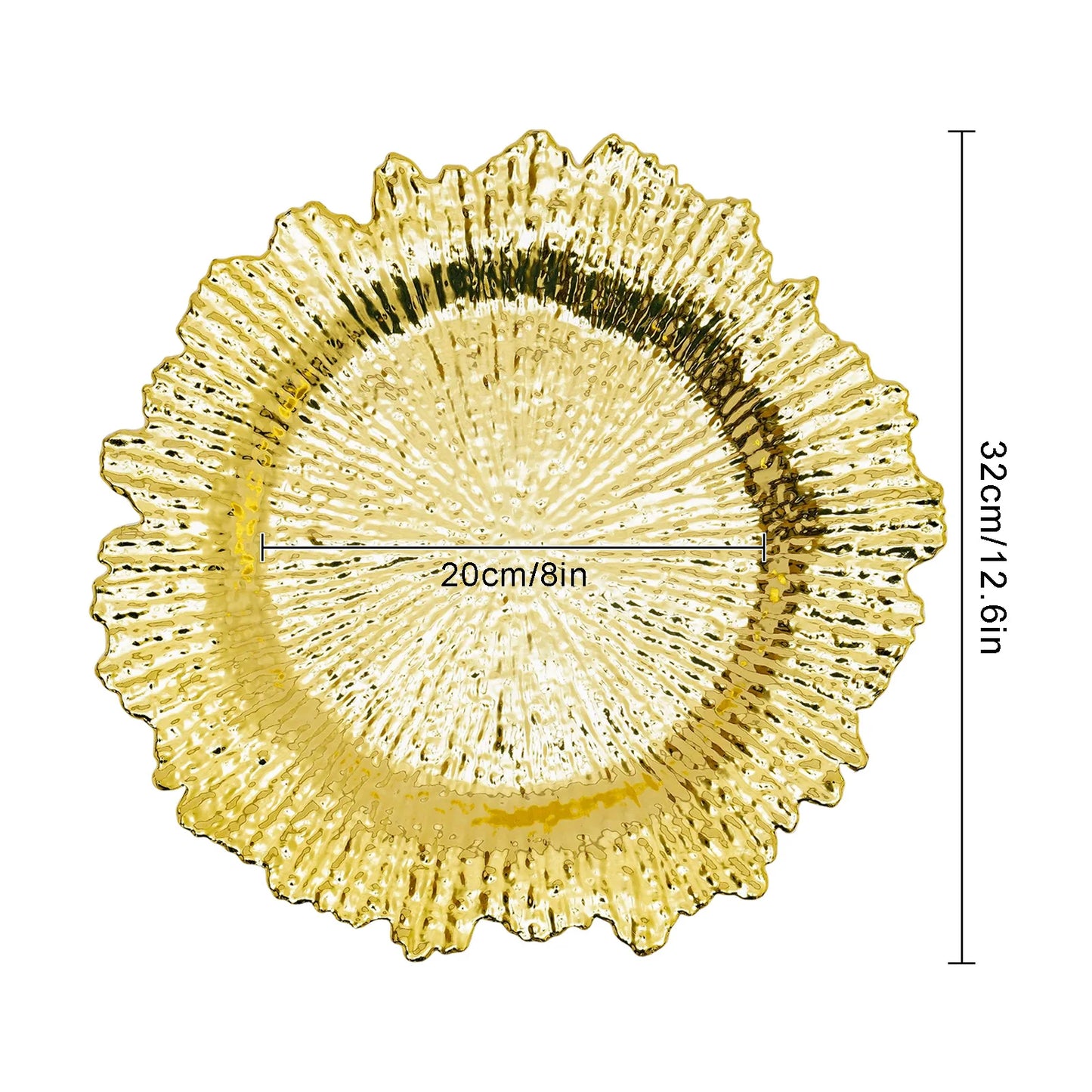 Flora Reef Gold Plates - 24 Pack
