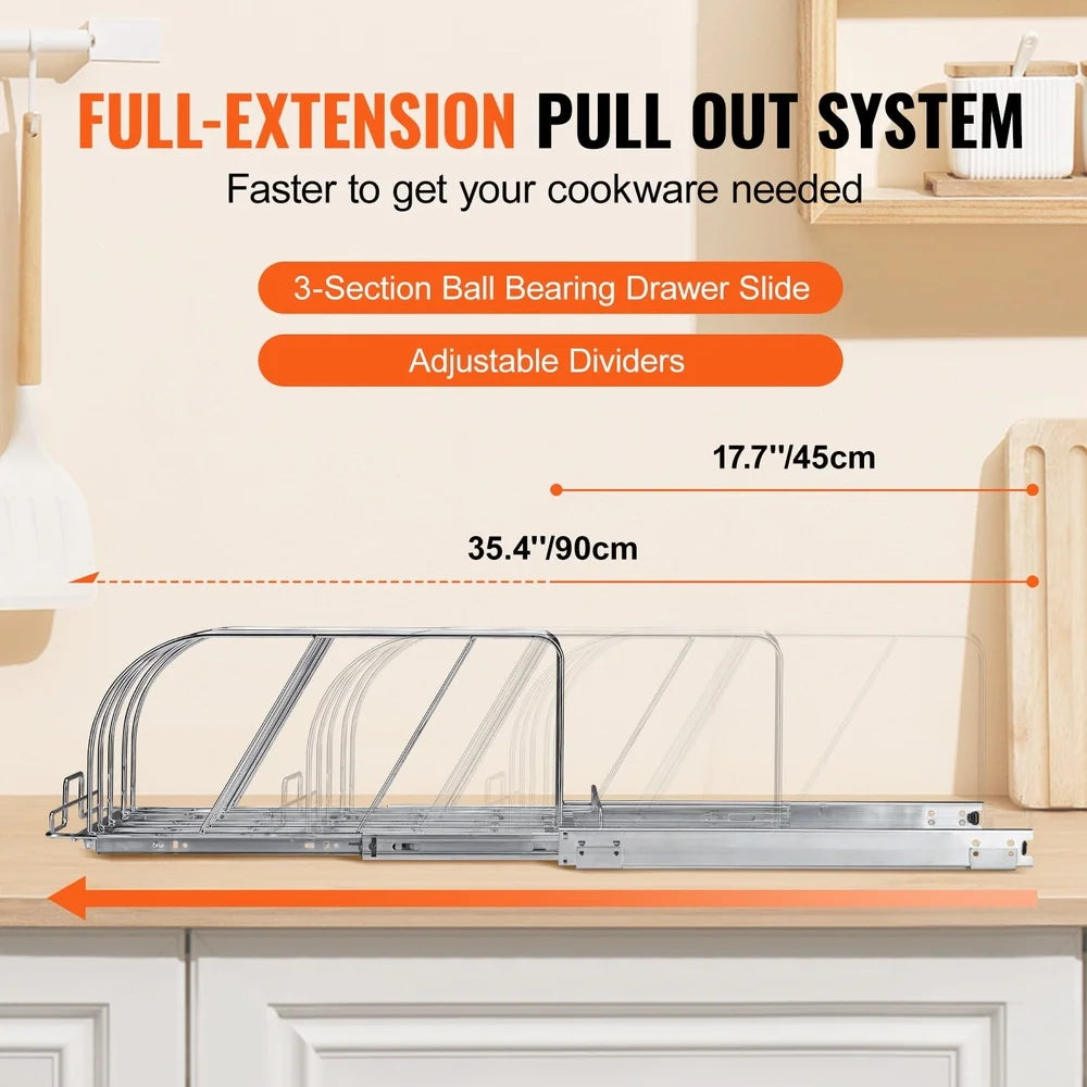 Expandable Pot Lid Organizer