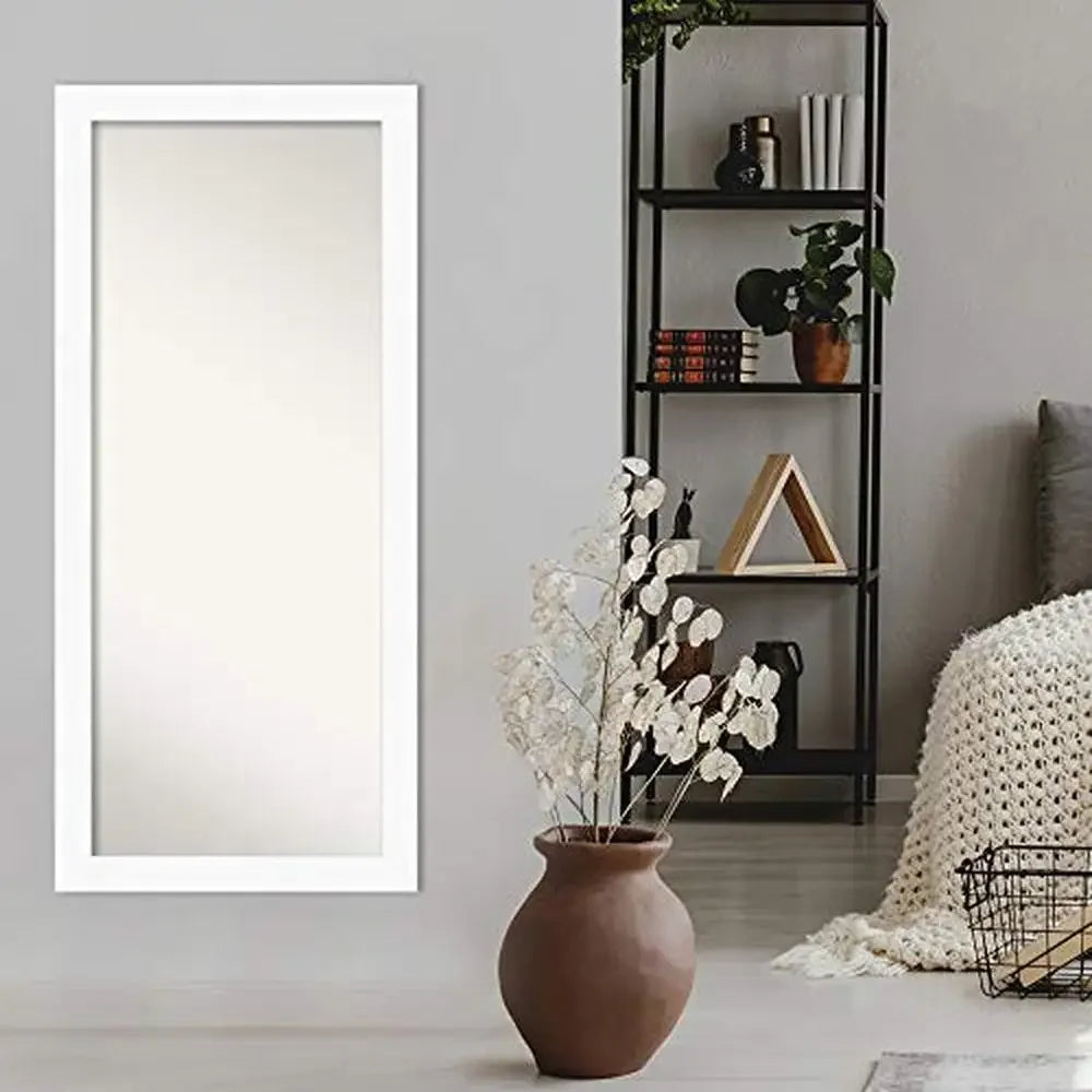 65.5 x 29.5 in. White Full Length Mirror