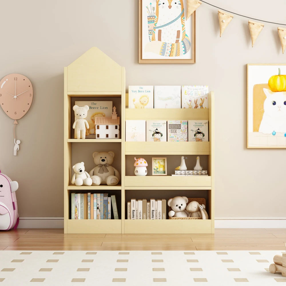 Kids Bookshelf Storage Organizer