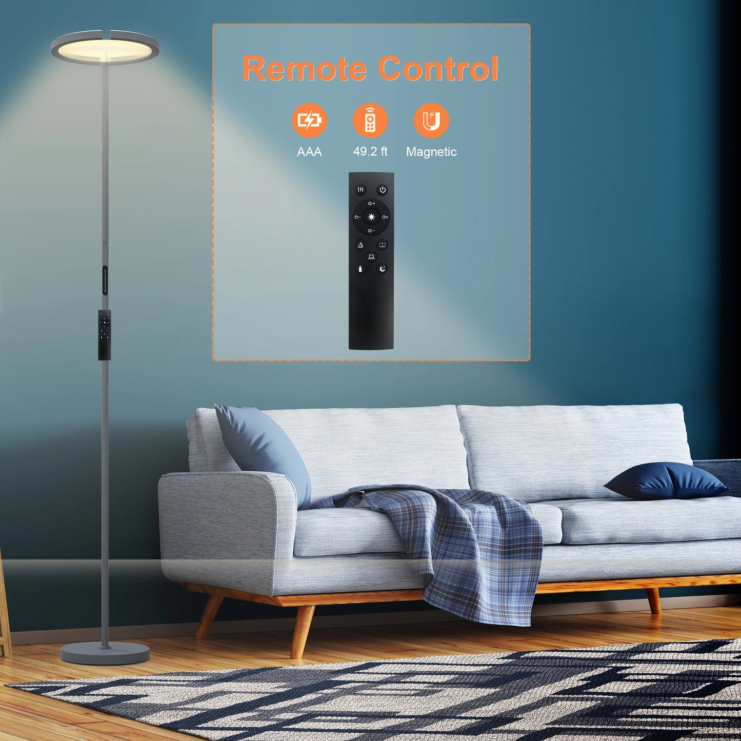 69" LED Torchiere Floor Lamp