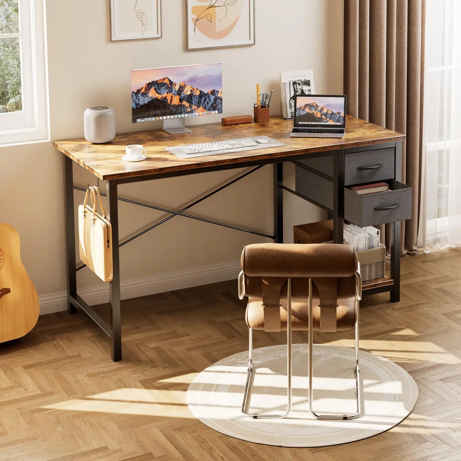 computer desk with drawers for use