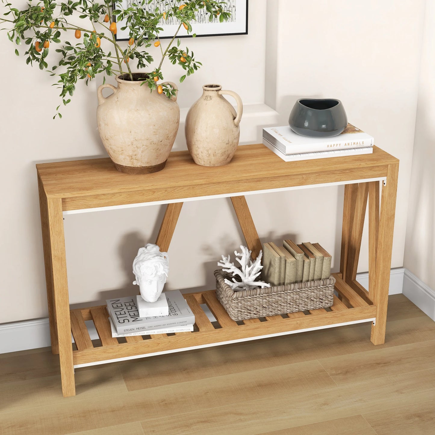 Farmhouse Console Entryway Table