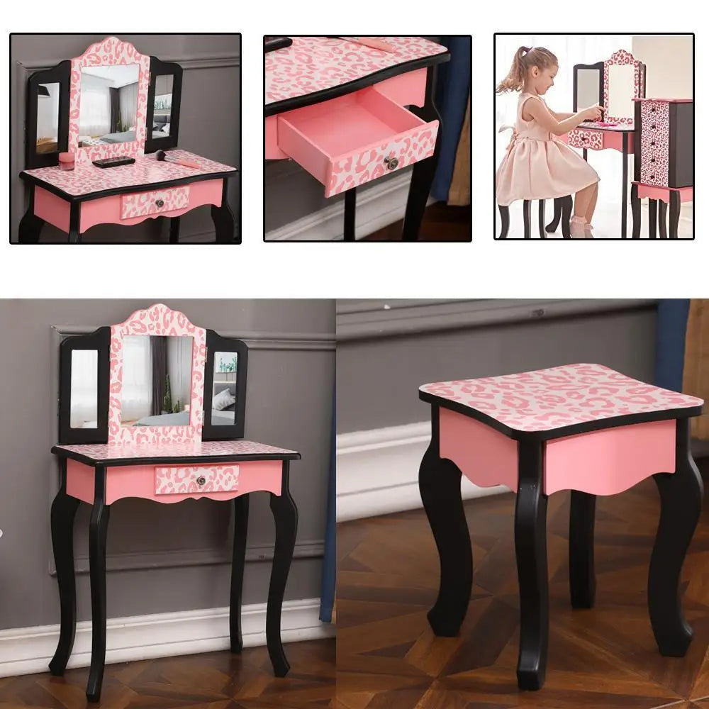 Kids Vanity Table and Stool