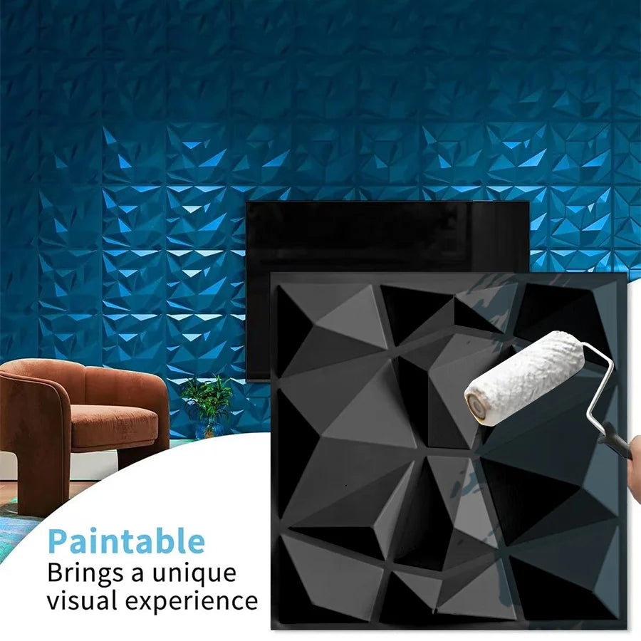 10 Pack Self Adhesive 3D Wall Panels