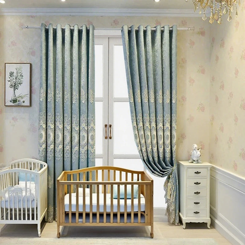 Thickened Embroidery Blackout Curtains