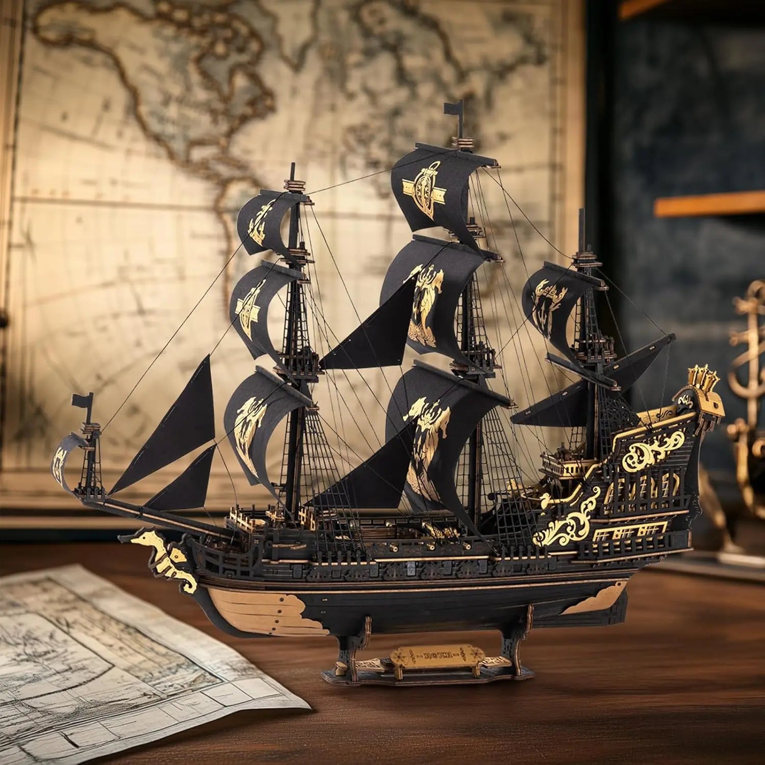 3D Wooden Ship Puzzle for Adults & Kids’ Crafts