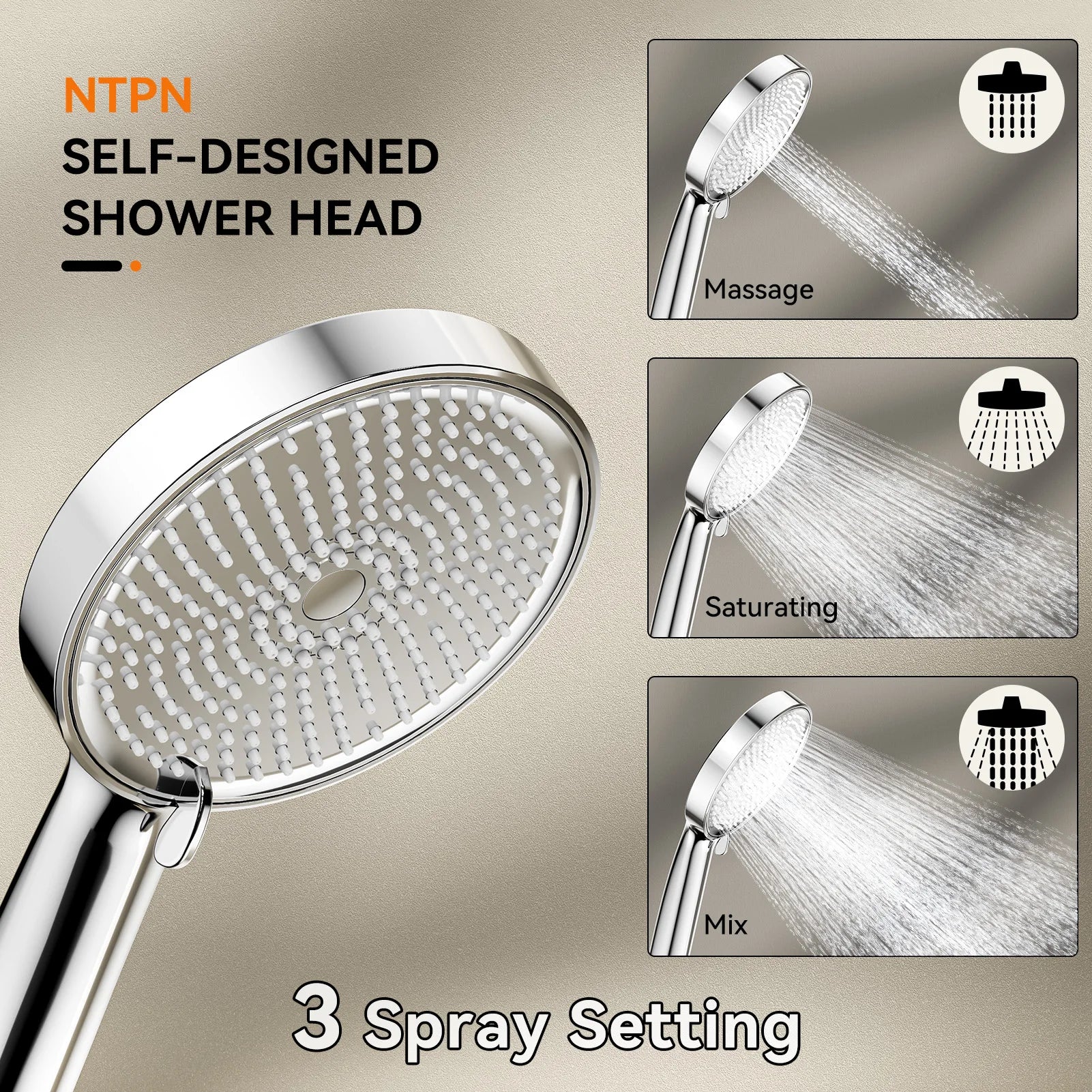 Dual Shower Head For Couples